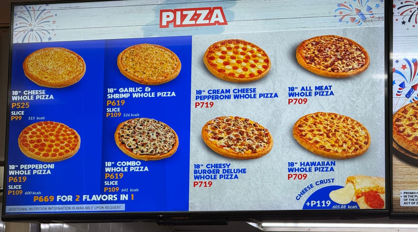 S&R New York Style Pizza 2026 Menu